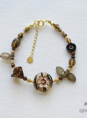 女捷克珠复古手链原创设计