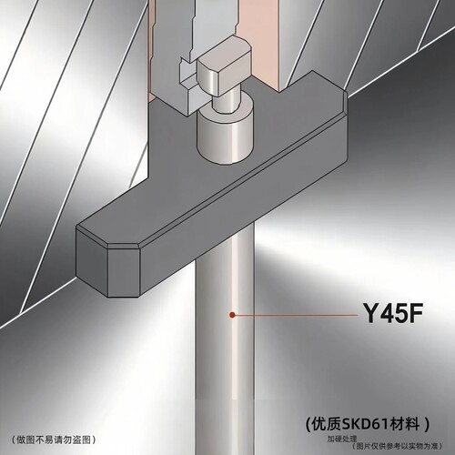 丫45F斜顶针-F型T型斜顶杆斜顶座斜顶滑座SKD61全硬燕标准定制 - 图2
