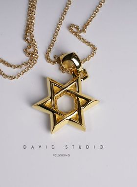 中号带钻真金毛衣项链网红同款