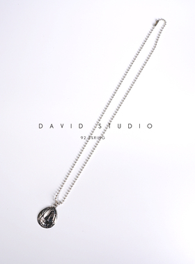 david纯银925纯银笑脸椭圆实心 时尚百搭ins推荐情侣女款项链