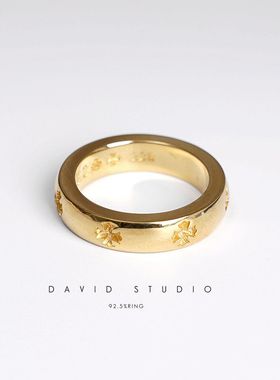 david全手工真金22k十字架刻字