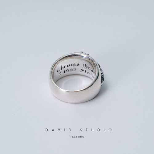 David studio925纯银十字架手工戒指 权志龙周扬清GD同款男女指环 - 图3