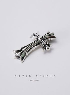 gd纯银经典双层大号男款朋克项链