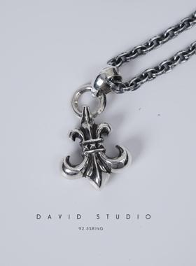 davidstudio925纯银环形童军花