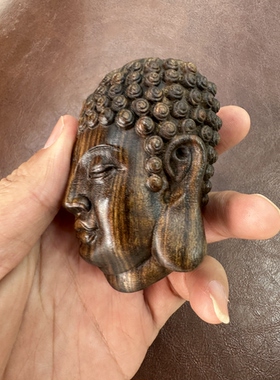 大号印尼沉香木整木精雕佛魔一念之间纯实心雕摆件装饰手把件文玩