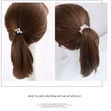 Черная свежая милая резинка для волос из жемчуга для взрослых, аксессуар для волос, простой и элегантный дизайн