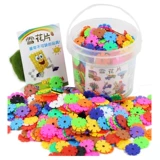 Конструктор для раннего возраста, цифровая пластиковая игрушка, со снежинками, увеличенная толщина