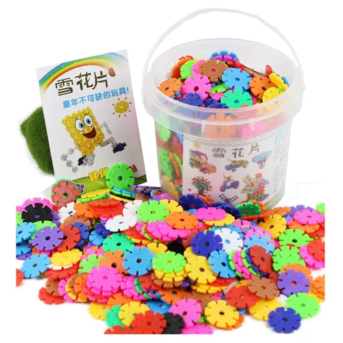 Конструктор для раннего возраста, цифровая пластиковая игрушка, со снежинками, увеличенная толщина