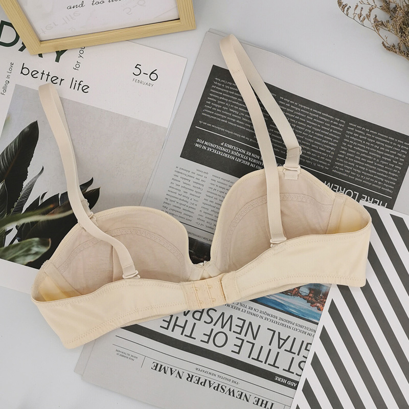 菲爱普莱半杯圆盘内衣大钢圈舒适内衣光面肤色薄文胸上托胸罩0902 - 图0