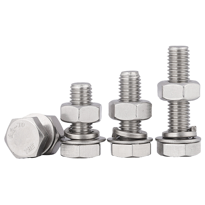 M3M4M5M6M8M10M12M16M18M20-M27外六角螺栓304不锈钢螺丝螺母套装 - 图3