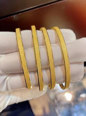 情侣足金包银筷子手镯