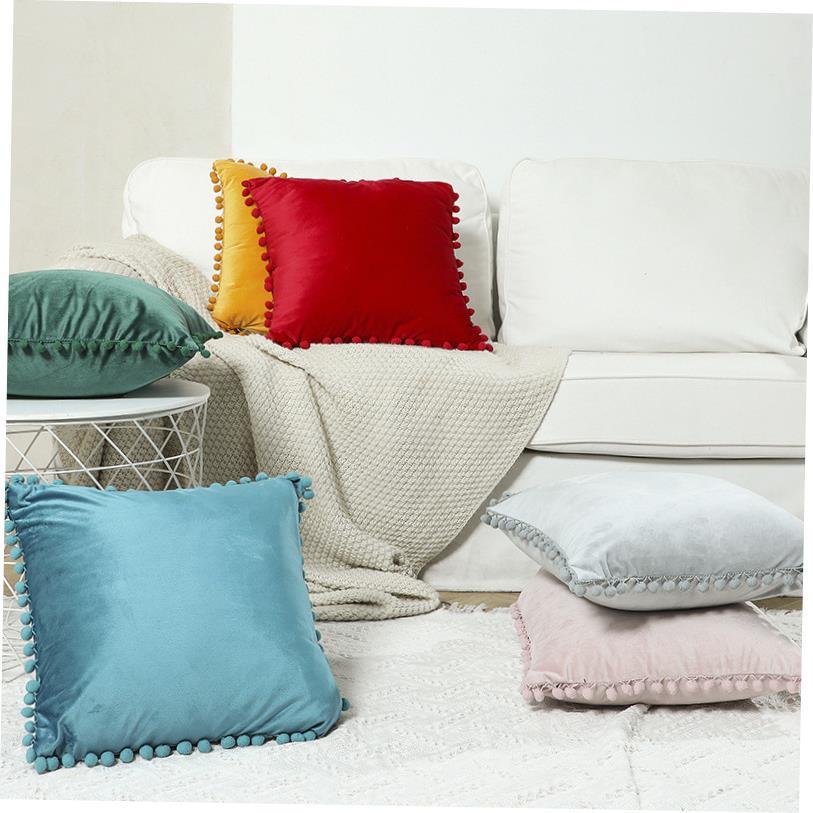 Soft Velvet Cushion Cover Decorative Pillows Throw waist - 图0