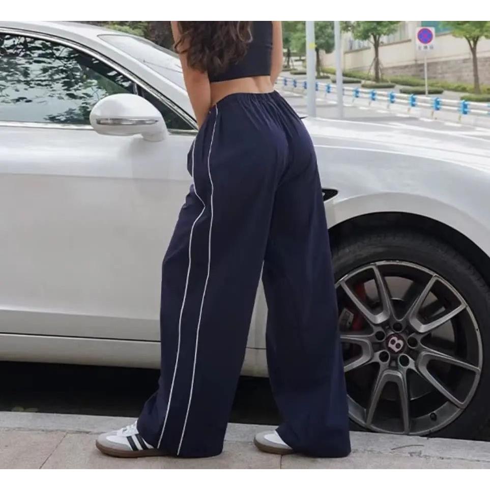 Y2K Baggy Cargo Pants for Women Drawstring Elastic Low Waist - 图2