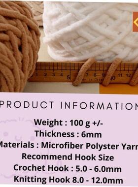 Extra thick line wool thick Knittin yarn hand-knitted scarf