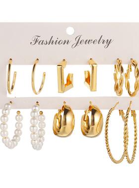 Earrings Fashion Earring hoop Earings Women set earing pearl