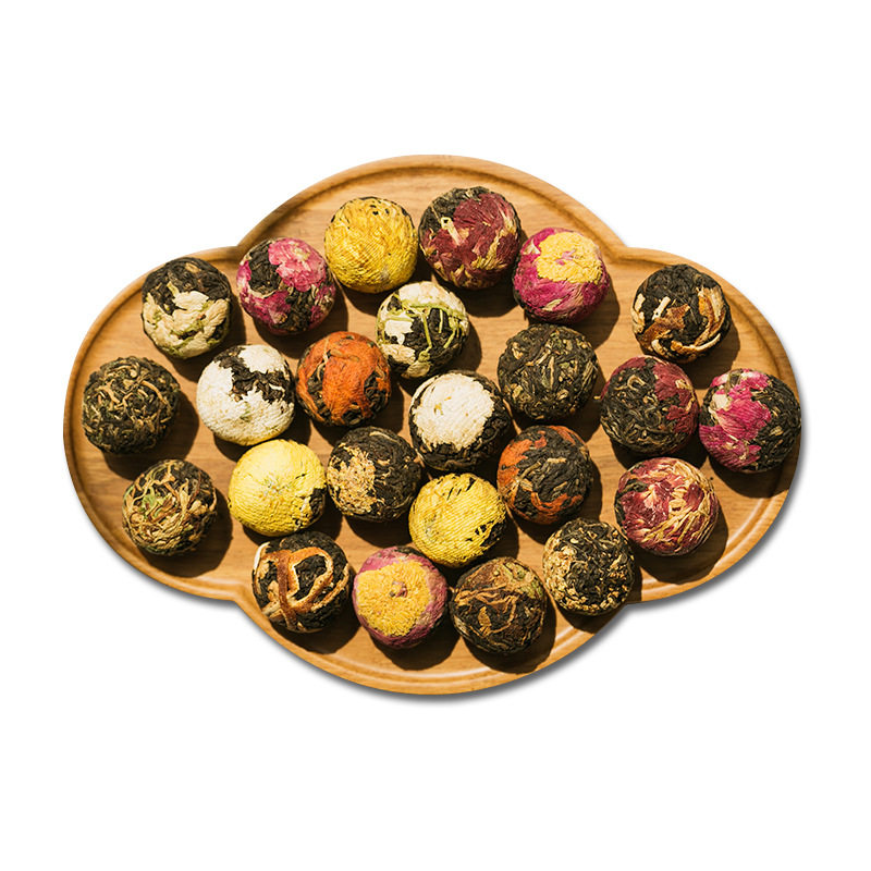 云南凤庆滇红茶手工龙珠花茶桂花茉莉玫瑰蜜香红绣球11种口味混装