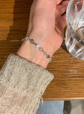 爱心锆石手链女生百搭礼物