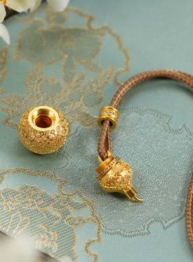 大佛寺法物流通拉丝如意丝绒香囊葫芦吊坠项链配饰毛衣链秋冬饰品