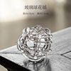 Large weighted glass ball sword mountain flower arrangement base vase