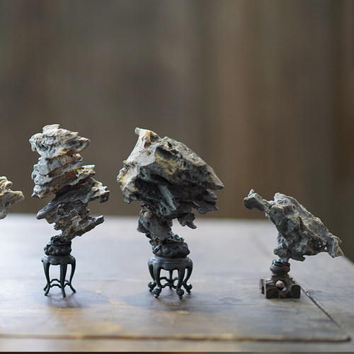 原石天然石雕风铃石摆件奇石沙漠漆戈壁玛瑙灵璧石观赏石玄关禅意 - 图1