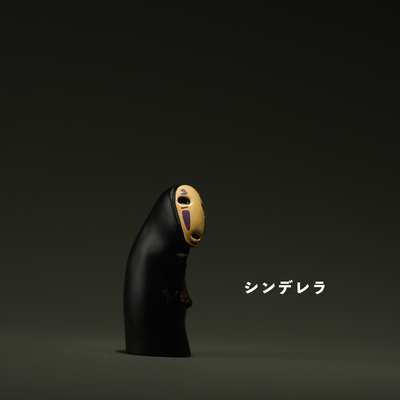 无脸男日式可爱迷你治愈无面鬼的礼物树脂diy造景公仔工位摆件