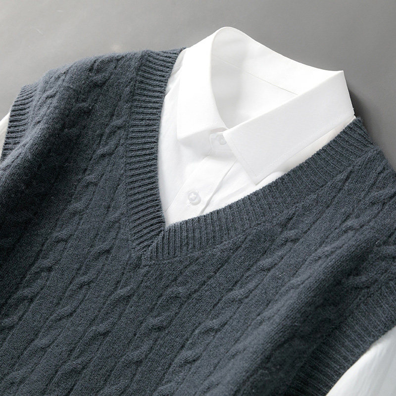 100%纯羊毛马甲背心坎肩男士V领加厚商务休闲无袖毛衣针织羊绒衫,淘宝优惠券,粉丝福利购,淘宝优惠卷