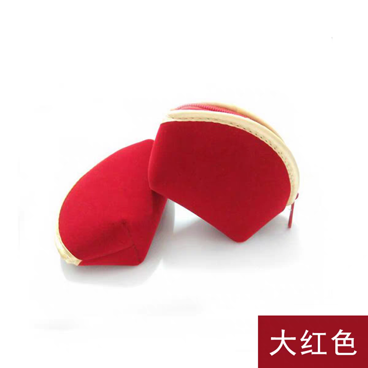 定制绒布珠宝首饰元宝袋饺子包贝壳包开口荷包中国风拉链袋品牌,淘宝优惠券,粉丝福利购,淘宝优惠卷