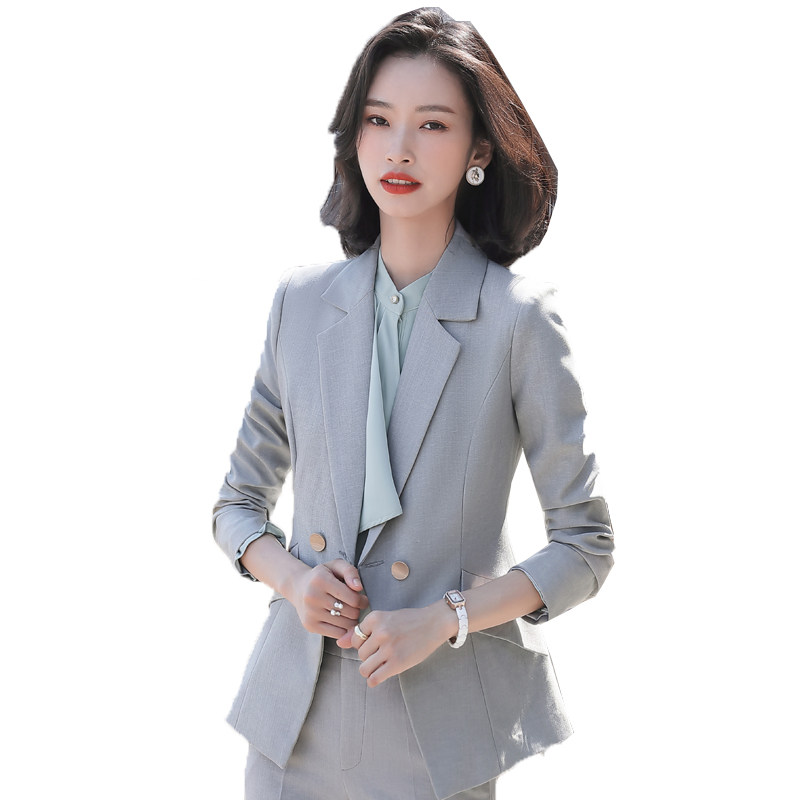 女套装高端面试商务总裁西装职场 seensunny秦晨职业女裤套装