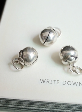 妖家出品手工银纯银柿子铃铛