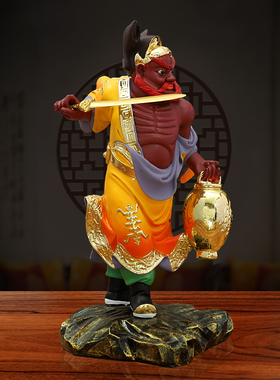 16寸新款站像钟馗天师像居家摆件
