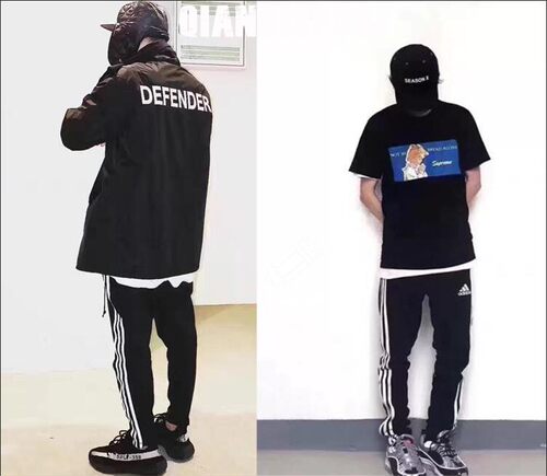 清货 Adidas 阿迪达斯 经典 神裤 黑白男女收脚裤束腿长裤 BP8742 - 图1