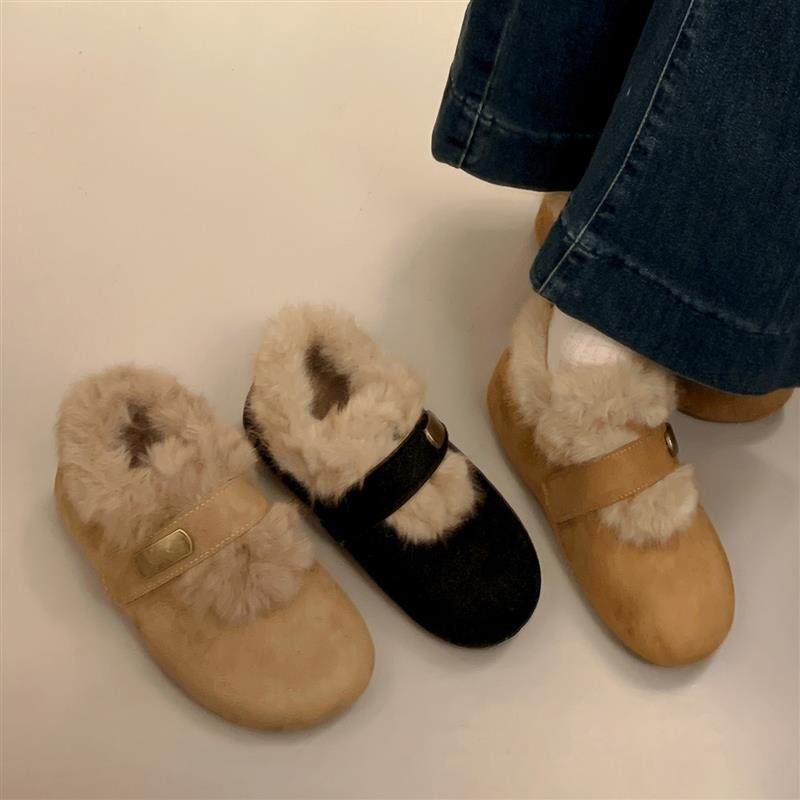 4CM内增高毛口金属魔术贴毛毛鞋女新款雪地短靴保暖加绒棉勃肯鞋,淘宝优惠券,粉丝福利购,淘宝优惠卷