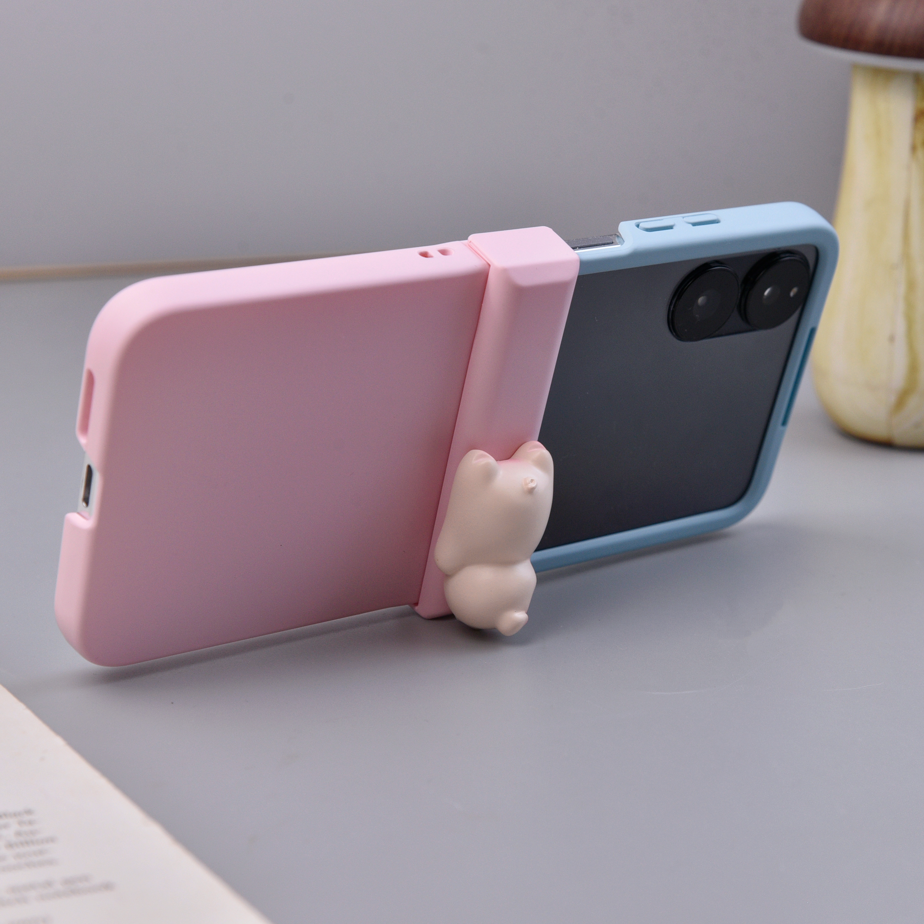 可爱趴趴猪适用于小米mixflip2手机壳新款荣耀MagicVFlip2壳膜一体防摔保护套mixflip带挂绳铰链全包保护壳 - 图1