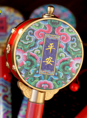拨浪鼓婴儿早教新生儿复古手摇鼓