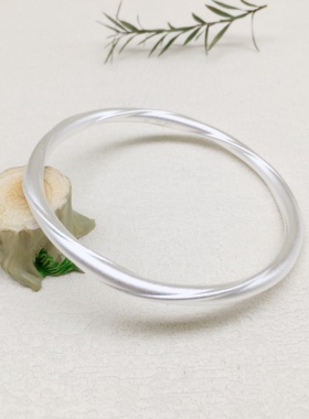 胜银·新款哑光闭口纯银手镯简约礼物女生闺蜜经典百搭足银999