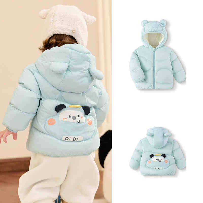 童装婴儿宝宝羽绒服冬装儿童新款男女童轻薄外套冬季小童保暖上衣 - 图0