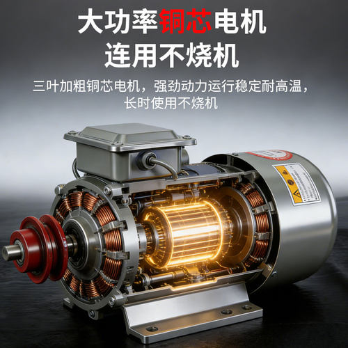 三叶品牌加大180-66型五谷杂粮家用商用磨粉磨浆机研磨机粉碎机 - 图0