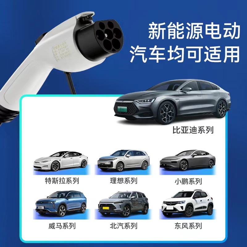 新能源电动汽车充电枪随车便携免接地家用比亚迪特斯拉器线3KW16A - 图2