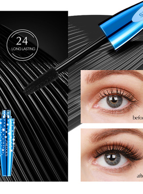 跨境美妆热卖款SHEDOES星空蓝睫毛膏 24h防水浓密卷翘纤长Mascara