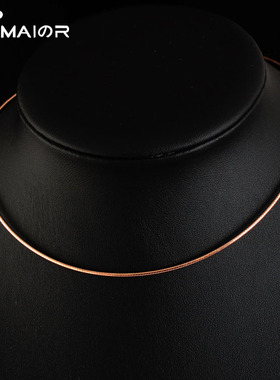 项圈挂链e麦儿925银女玉石