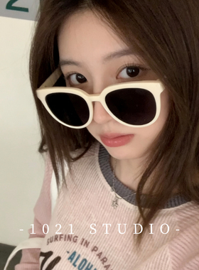 复古白色墨镜女2026新款韩潮高级感防晒防紫外线太阳镜可配有度数