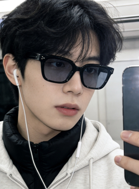 GM同款黑框墨镜男款高级感 猫眼大框显脸小防紫外线uv400太阳镜女