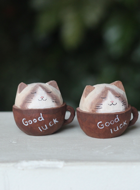 椴木装饰治愈桌面手工家居饰品