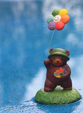 椴木装饰治愈桌面手工家居原创