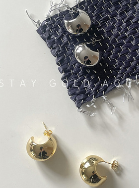 staygolds925银针立体球形耳环