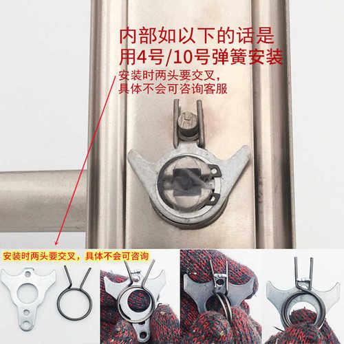 大门锁配件执手复位弹簧通用防盗门把手专用配件卡簧14mm拉手弹簧 - 图3