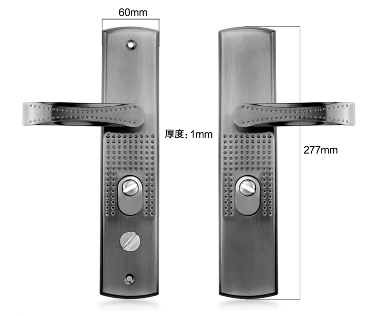 防盗门拉手大门锁铝执手门把手双开门对开门麻点拉手入户门通用型-图3