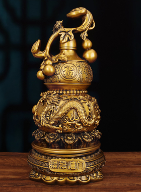 福禄葫芦龙纹招财家居摆件