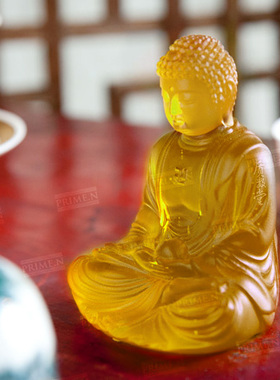 出品古法琉璃焰火释迦坐像卍字