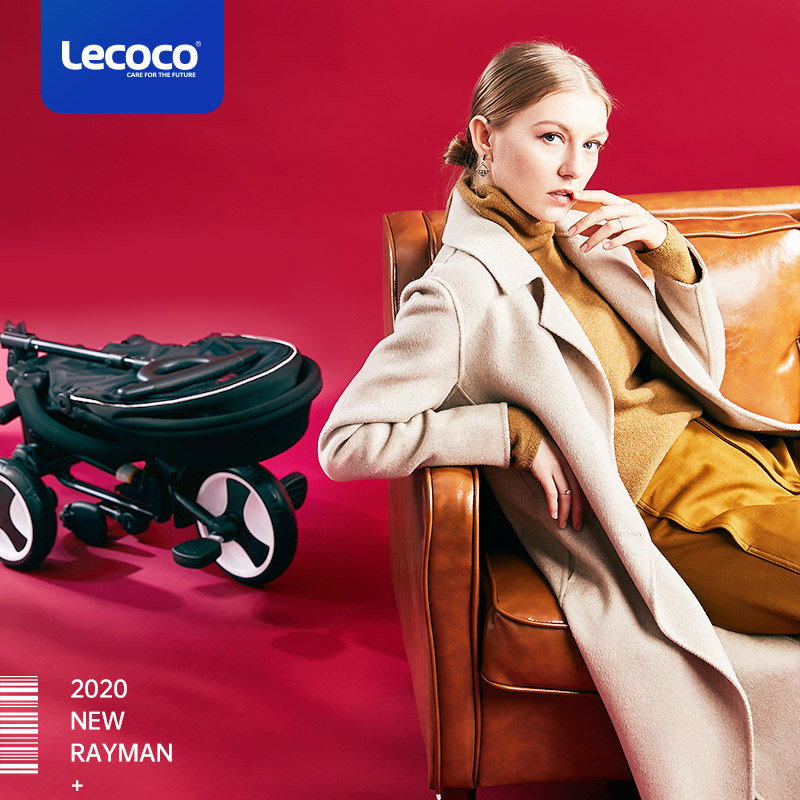 lecoco乐卡婴儿车一键折叠脚踏车 lecoco三轮车